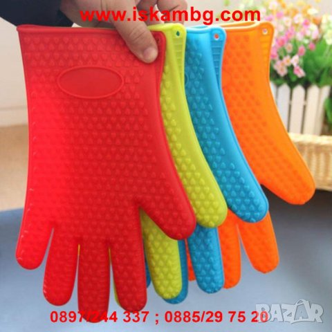 СИЛИКОНОВА РЪКАВИЦА ЗА ГОТВЕНЕ И ГОРЕЩИ СЪДОВЕ С 5 ПРЪСТА - КОД 2081