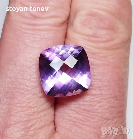Великолепен лъскав аметист - 13кт.! Нов!, снимка 6 - Други - 49652384