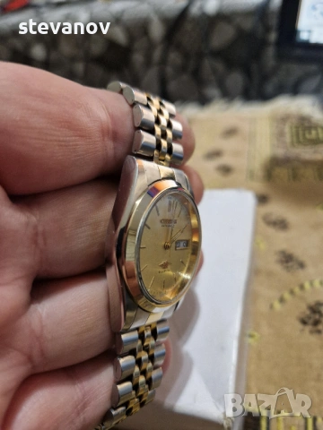Цитизен citizen автомат позлатен и метал, снимка 2 - Мъжки - 53293457