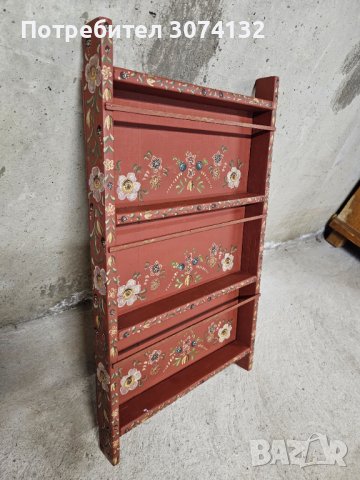 Ръчно изработена и рисувана етажерка за стена, снимка 2 - Етажерки - 40289693