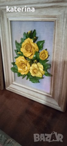 Релефни пластики -цветя, снимка 14 - Картини - 39021895