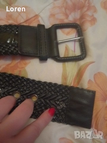 Подарявам!Колан черен еко кожа лак, снимка 3 - Колани - 52648531