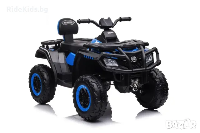 Акумулаторен детски Quad 24V, 4x4, Музикален модул с Bluetooth и USB | Ева Гуми, Син, снимка 3 - Детски велосипеди, триколки и коли - 50228006