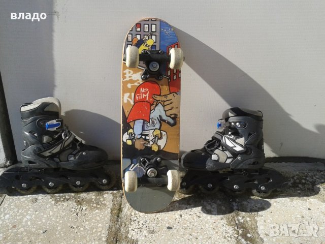 Децки скейтборд и чифт ролери, снимка 5 - Ролери, кънки - 42963249