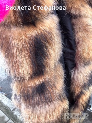 парка естествена лисица ракун косъм, снимка 3 - Палта, манта - 27196014