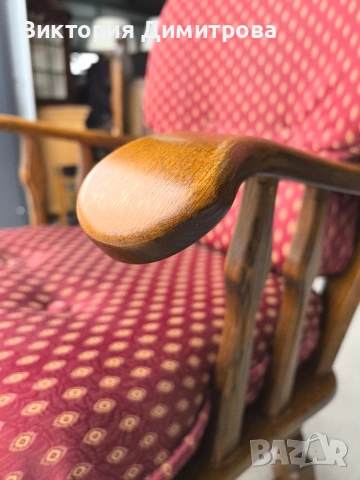 Кресло дъбово (01-073), снимка 3 - Дивани и мека мебел - 53566977