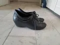 Дамски обувки естествена кожа черни с връзки р-р 35, снимка 3