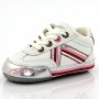 Бебешки обувки GEOX, бели с розово, снимка 1 - Бебешки обувки - 27349887