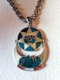 Уникален авторски сребърен медальон с естествени камъни+сребърен ланец, снимка 2