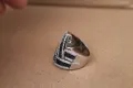 Дамски сребърен пръстен с камък, снимка 3