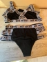 Нов комплект с черен цвят с бели еластични ленти с надпис hot artist 🖤🩶🤍🖤🩶🤍, снимка 2
