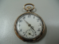 № 6154 стар френски джобен часовник   - REMONTOIR Sylindre   - сребърен с позлата   , снимка 12