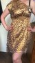 Дамска леопардова рокля с една презрамка, снимка 1 - Рокли - 24854383