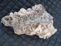 №199,Калцит,Калцит с дребнозърнест пирит и зелен кварц,Кристали,Минерали,Родопи,, снимка 1