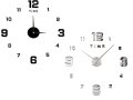 Стенен 3д часовник голям безшумен, снимка 1 - Стенни часовници - 43467323