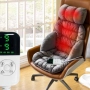 Ергономична отопляема седалка с велур и подвижна възглавница – Перфектна за дом и офис, снимка 5