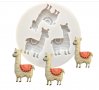 3 малки лама камила силиконов молд форма фондан шоколад , снимка 1 - Форми - 32210308