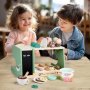 Нов Интерактивен Образователен Дървен Комплект Сладолед и Кафе Деца, снимка 5