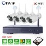 Комплект безжично WIFI видеонаблюдение 4 камери 5G WIFI KIT NVR Onvif , снимка 3