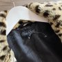 Елегантно палто с леопардов принт, дамско леопардово палто с косъм, пухкаво, еко, S, M, снимка 13