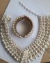 Посребрена фешън Арт огърлица,колие,медальон ,стилни бутикови бижута,комплект,арт, снимка 16