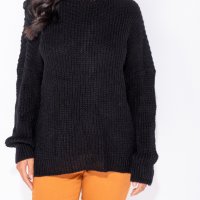 Пуловер с ефектен възел - черен, снимка 9 - Блузи с дълъг ръкав и пуловери - 27433426