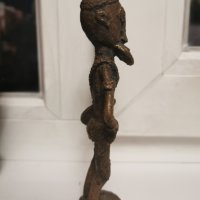 Африканска бронзова Догонска фигура, снимка 4 - Антикварни и старинни предмети - 43367661