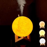 3D Лампа арома дифузер - Луна, снимка 3 - Настолни лампи - 35627341