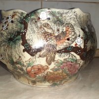 Уникална стара купа Сатцума satsuma порцелан маркировка, снимка 6 - Антикварни и старинни предмети - 43626337