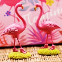 Фламинго на поляна фигурка за торта топер украса декорация парти и игра, снимка 2 - Други - 27478792