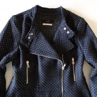 OUI Jacket Suit Made in Italy Дамско Яке Сако в Байкър Стил Размер S Ново, снимка 3 - Якета - 29042618