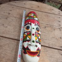 Дървена африканска маска, снимка 2 - Декорация за дома - 37896474
