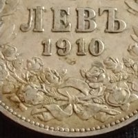 Сребърна монета 1 лев 1910г. България Цар Фердинанд първи за КОЛЕКЦИОНЕРИ 43011, снимка 3 - Нумизматика и бонистика - 43846282