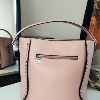 Лятна дамска чанта, голям размер, в пепелно розов цвят. 26лв., снимка 3 - Чанти - 37348415