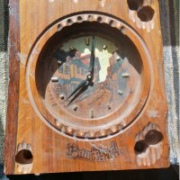 Стенен часовник от естествено дърво, снимка 2 - Антикварни и старинни предмети - 35609197