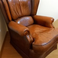 Ретро кресло от естествена кожа , снимка 2 - Дивани и мека мебел - 43243962