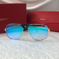 Cartier 2022 мъжки слънчеви очила с кожа 3 в 1, снимка 4 - Слънчеви и диоптрични очила - 37348069