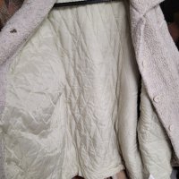  oversized бежево ПУХЕНО палто,  пухкаво- XXL, снимка 6 - Палта, манта - 43397351