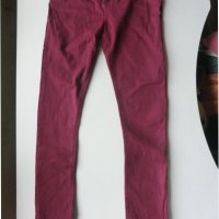 вишневи дънки клин, снимка 1 - Детски панталони и дънки - 37432133