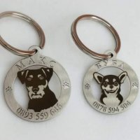 21лв,Лазерно гравиране и рязане на медальони за кучета с име и телефон , снимка 1 - За кучета - 27408755