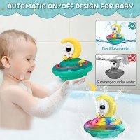 Нова Детска Водна Играчка за баня Светлини, Ротация, Безопасна, снимка 2 - Други - 43511500