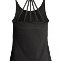 Нов - 30% H&M черен потник за йога M L размер , снимка 3 - Спортни екипи - 39811835