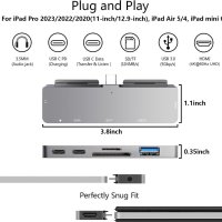 iPad Pro USB C хъб, 7-в-1 адаптер за iPad Pro, снимка 2 - Други - 43591941
