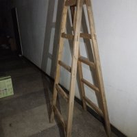 Двойна стълба, дървена бояджийска стълба , снимка 3 - Други стоки за дома - 38422578