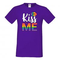  Мъжка тениска Kiss Me multicolor Прайд,Празник.Повод,Изненада, снимка 10 - Тениски - 37102936