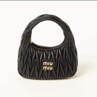 Черна луксозна чанта MiuMiu кодSG82, снимка 1 - Чанти - 40346203
