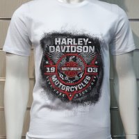 Нова мъжка тениска с дигитален печат MOTOR HARLEY DAVIDSON, мотори, снимка 1 - Тениски - 36871715
