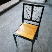 Масивен стол от метал - дърво за вашия дом, заведение или градина!! , снимка 4 - Столове - 33280611