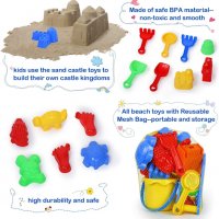  Нов комплект 19 плажни детски играчки за строене на пясъчен замък 3г+, снимка 5 - Други - 33673766