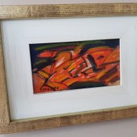 Никола Манев В Облаците маслени бои в перфектна силна рамка, снимка 6 - Картини - 22743956